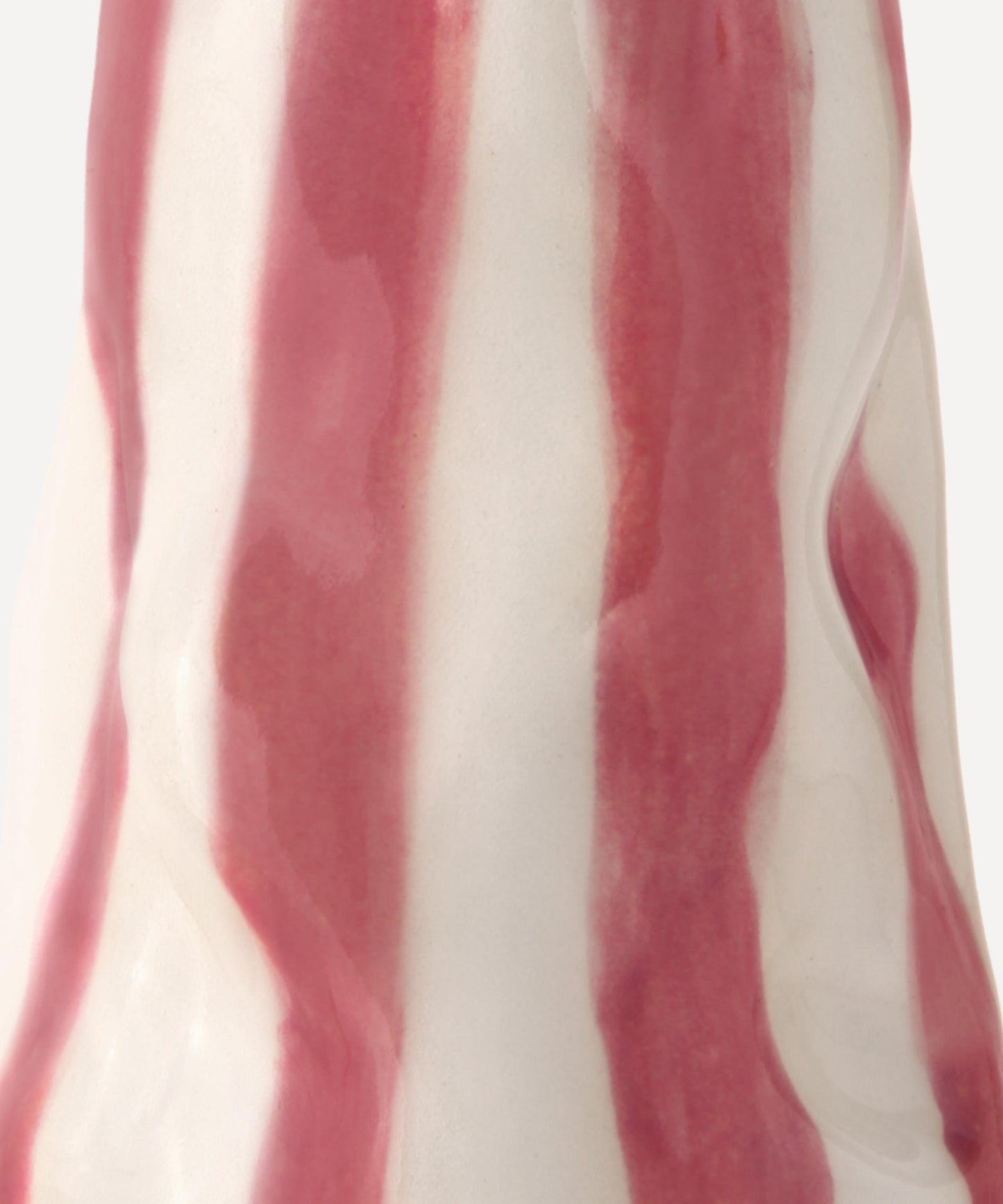 Ruby candy stripe vase