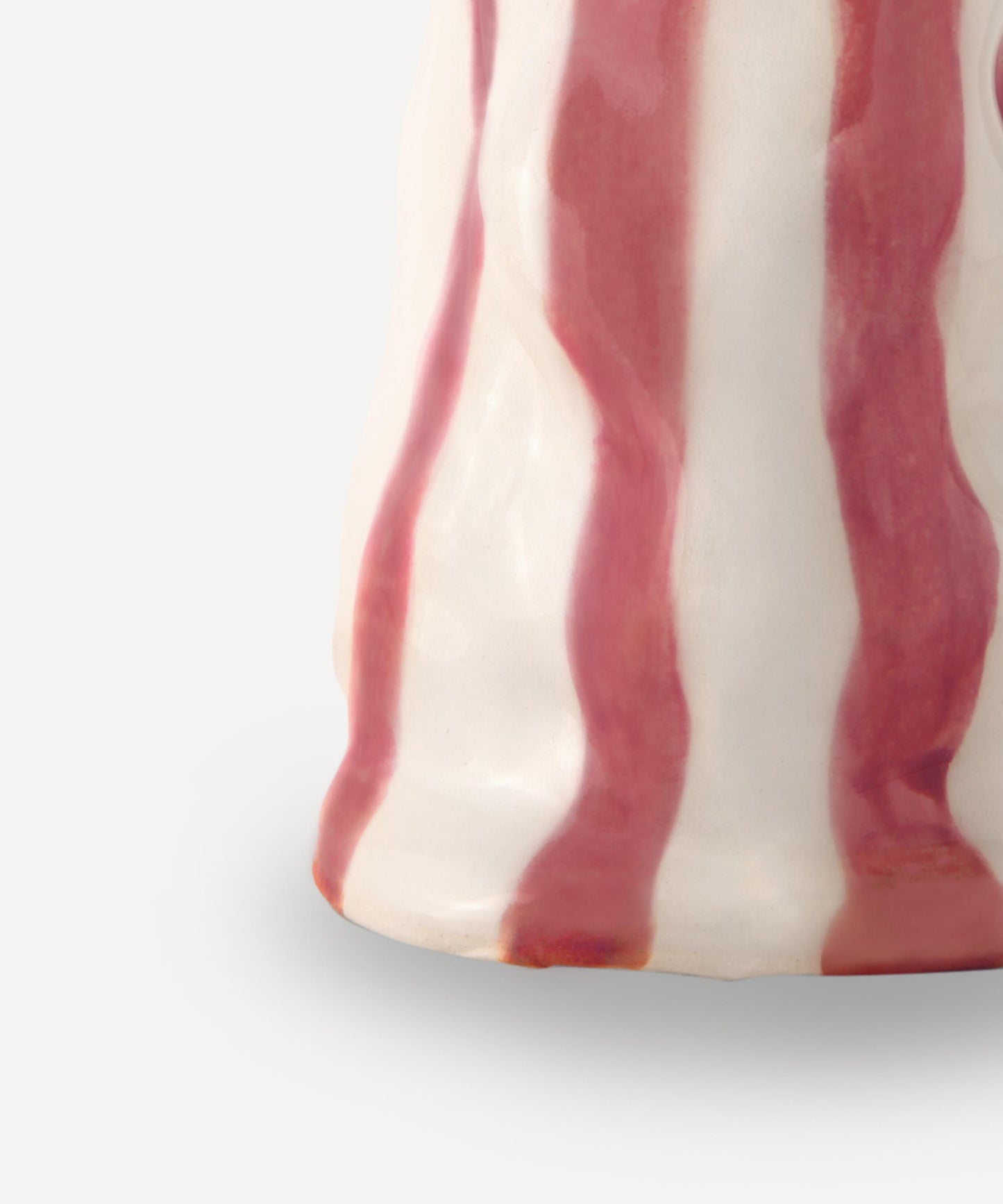 Ruby candy stripe vase