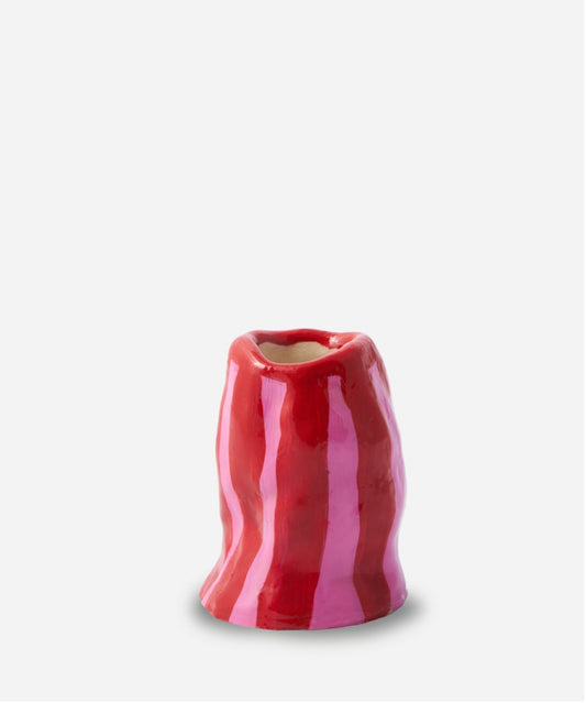 Valentine’s Candy Stripe Candle Holder