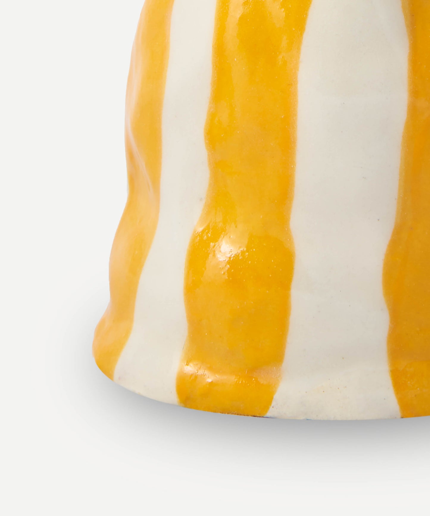 Orange Candy Stripe Candle Holder