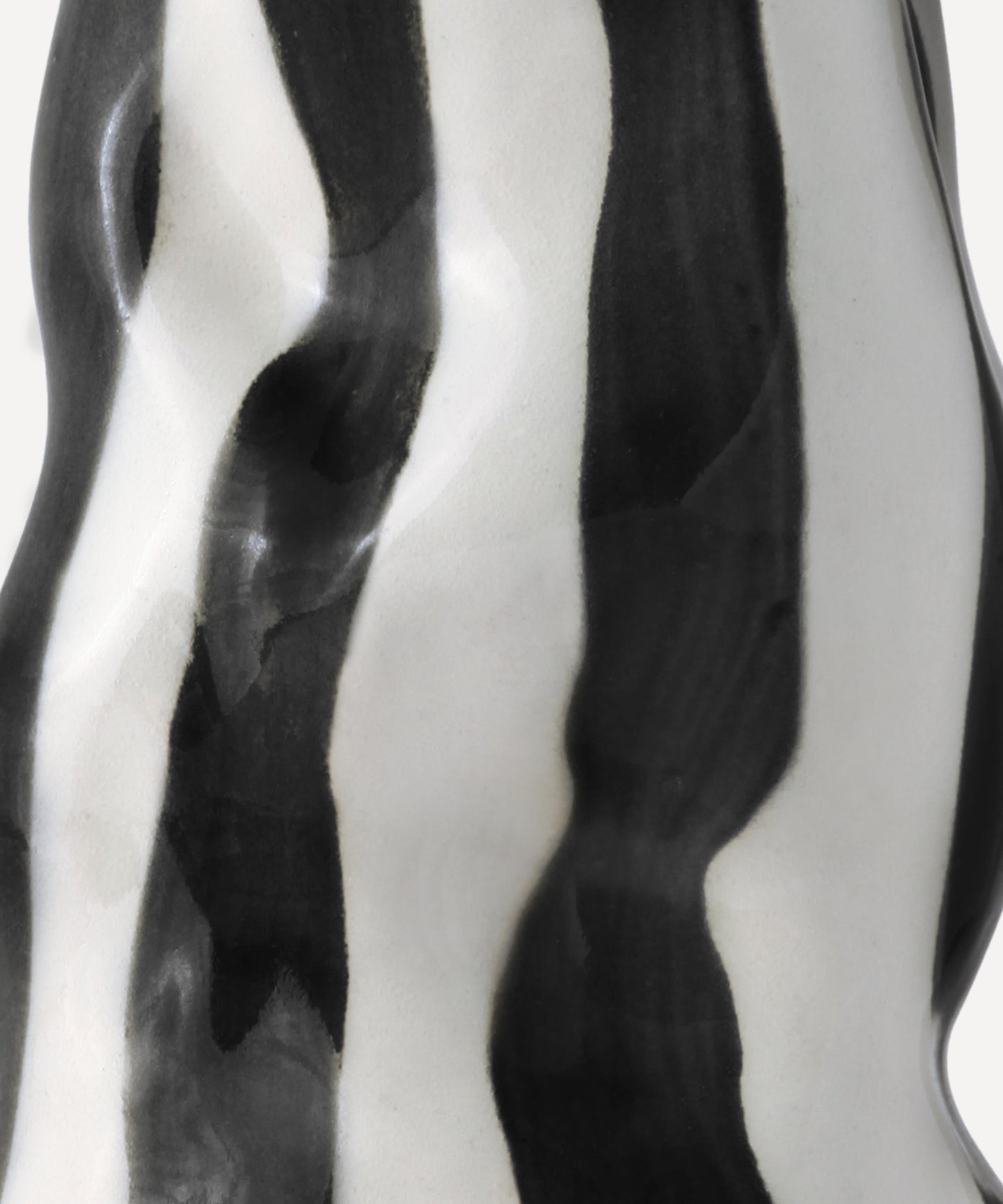 Black Candy Stripe Vase