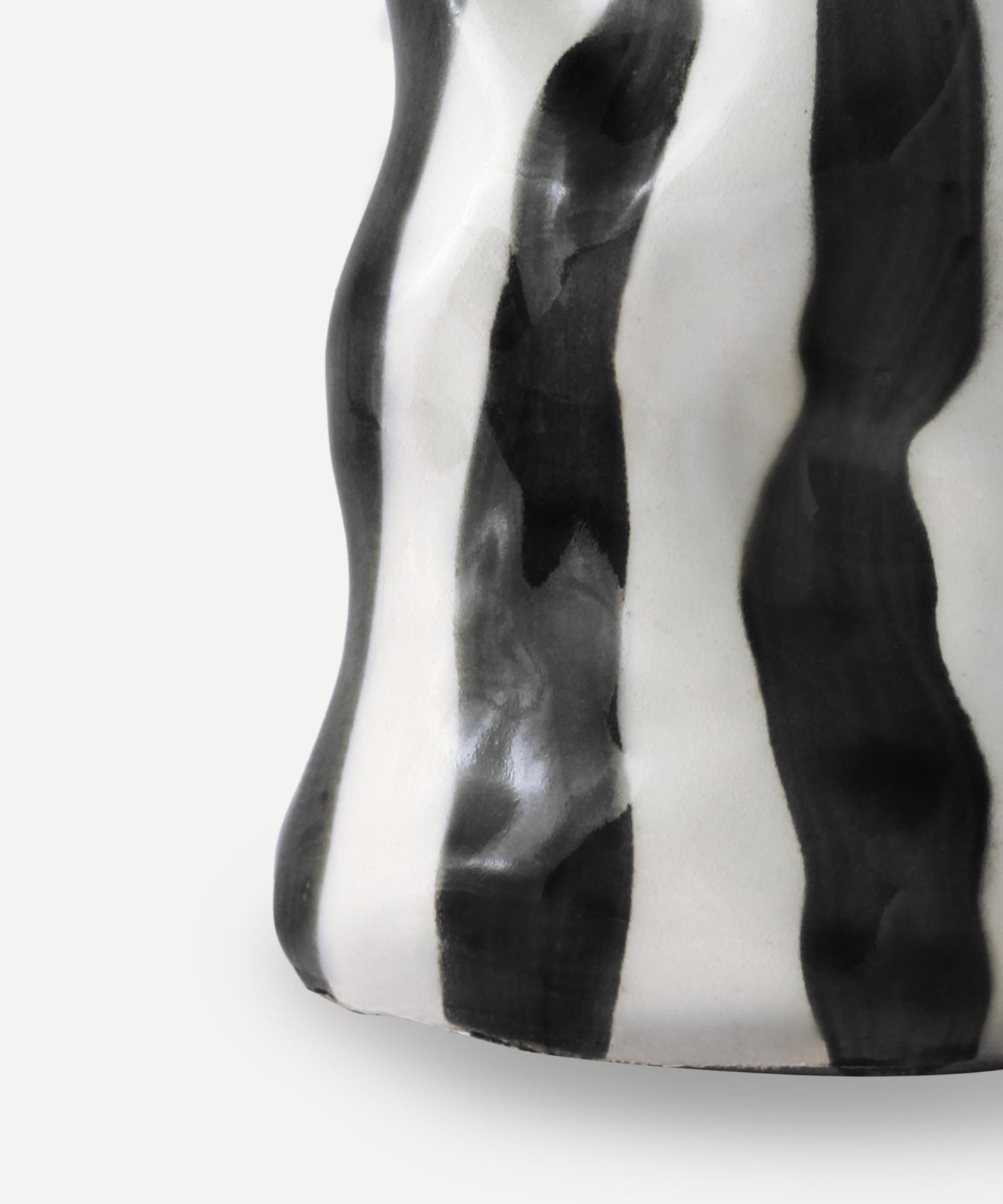 Black Candy Stripe Vase