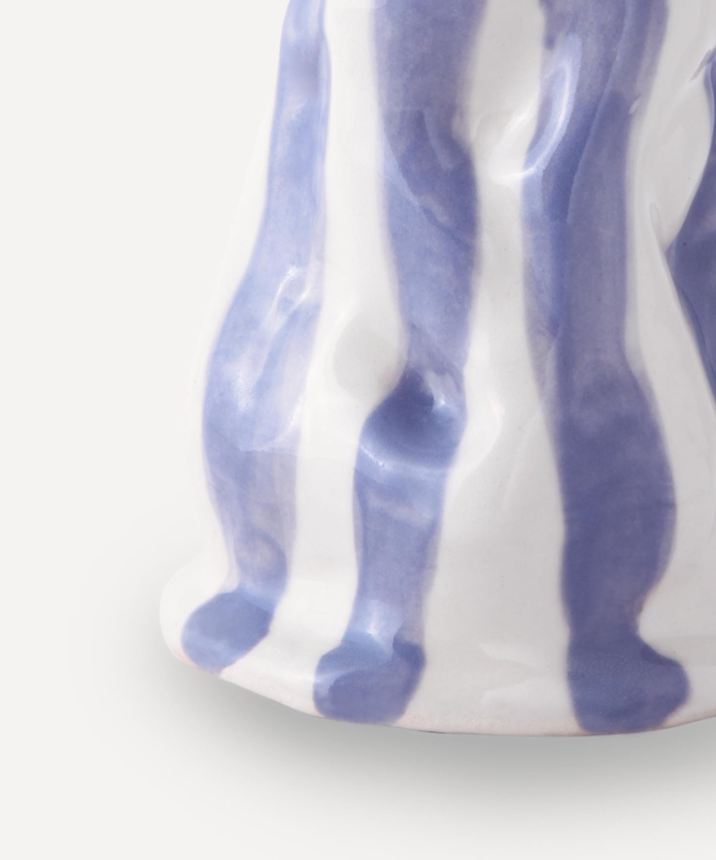 Dark lavender candy stripe vase