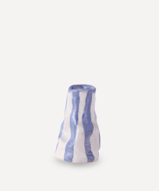 Dark Lavender Candy Stripe Candle Holder