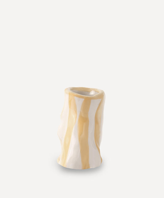 Straw Candy Stripe Candle Holder