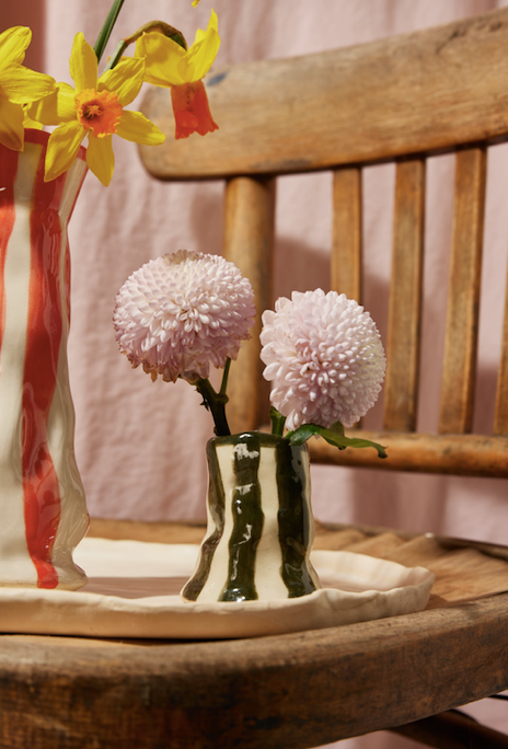 Dark Forest Candy Stripe Candle Holder