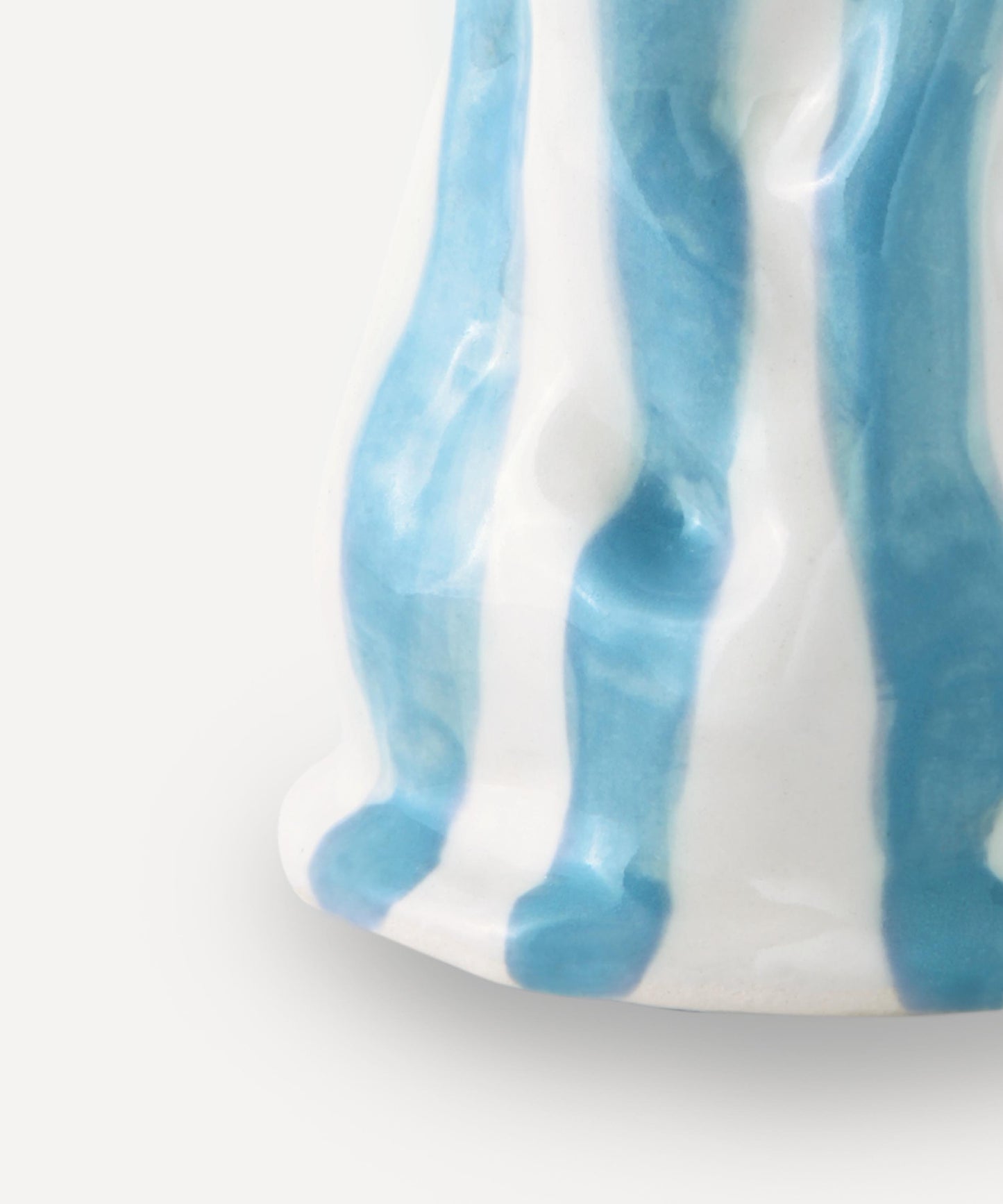Turquoise candy stripe vase