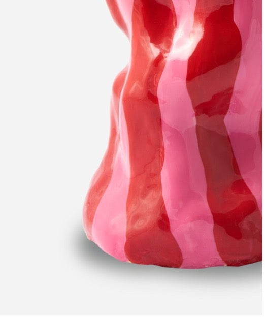 Valentine’s Candy Stripe Candle Holder