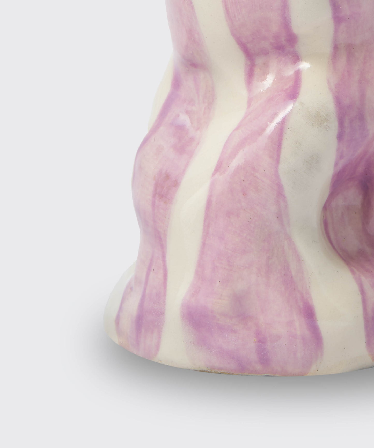 Violet Candy Stripe Vase