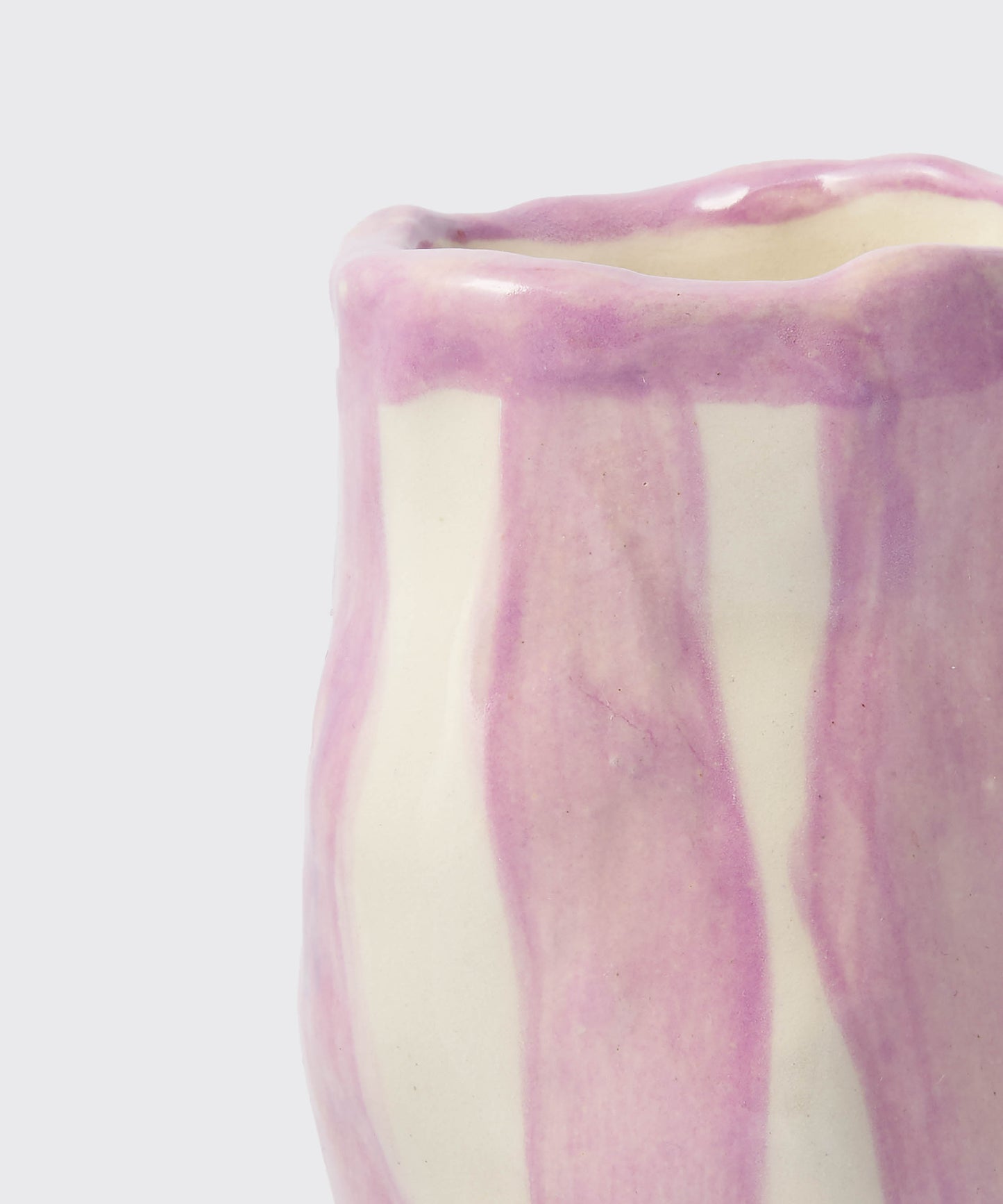 Violet Candy Stripe Vase